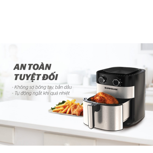 Nồi chiên không dầu Sunhouse 6 lít SHD4026- Hàng chính hãng