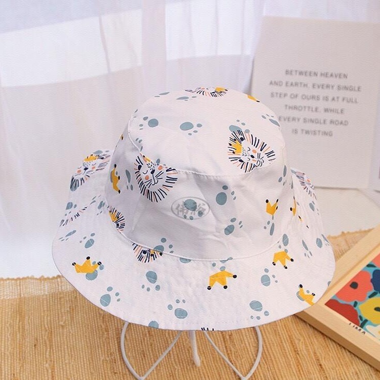 Nón Mũ Tai Bèo Vành Rộng Vải Cotton Mỏng Thời Trang Đi Biển Đi Học Cho Bé 2-5 Tuổi