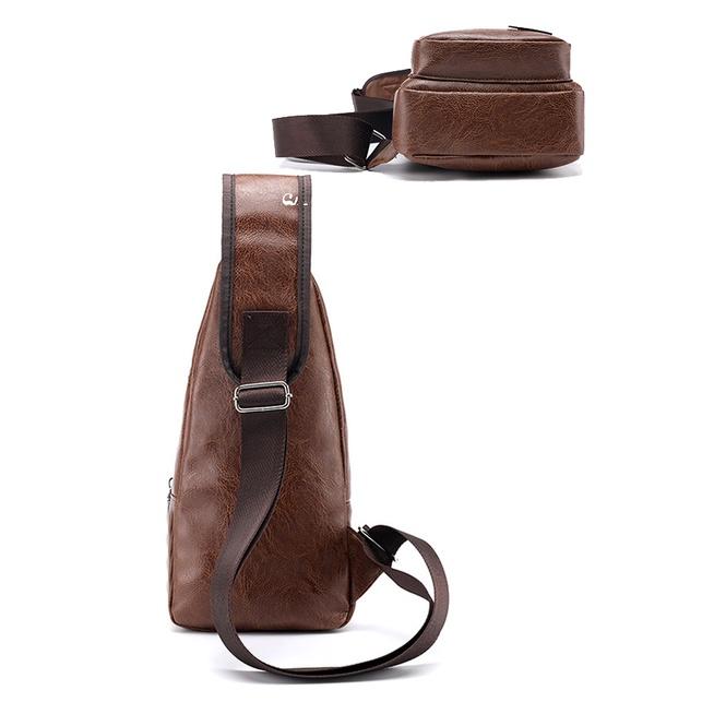 Túi đeo chéo nam Da 4 ngăn