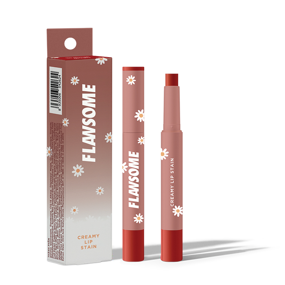 Son lì dạng thỏi Flawsome Creamy Lip Stain (2g) Sunday Morning (Màu Đỏ hồng trầm)