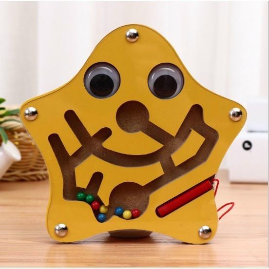Đồ chơi mê cung gỗ nam châm cho bé (giao mẫu ngẫu nhiên) quà tặng cho bé trẻ em