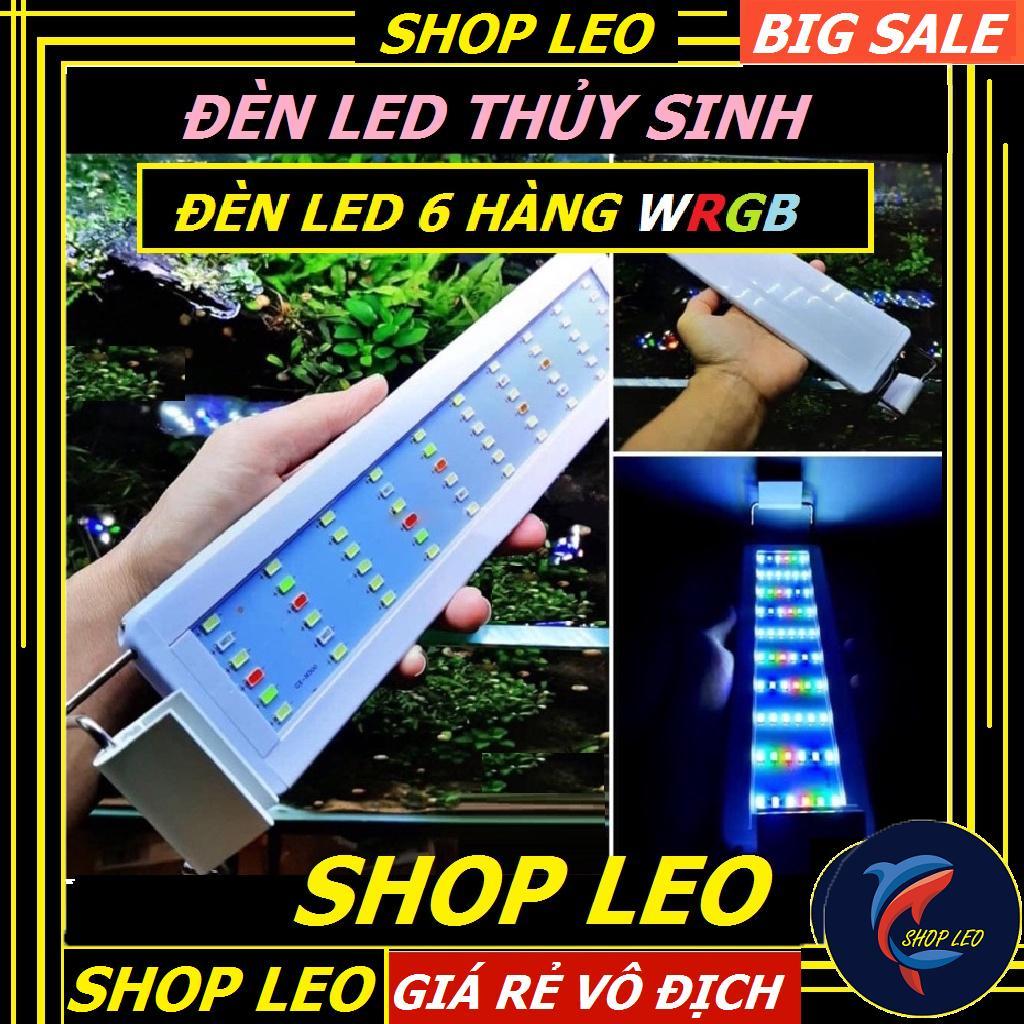 Đèn led siêu sáng WRGB 6 hàng led - đèn cho bể thủy sinh - hồ cá cảnh - phụ kiện cá cảnh - shopleo