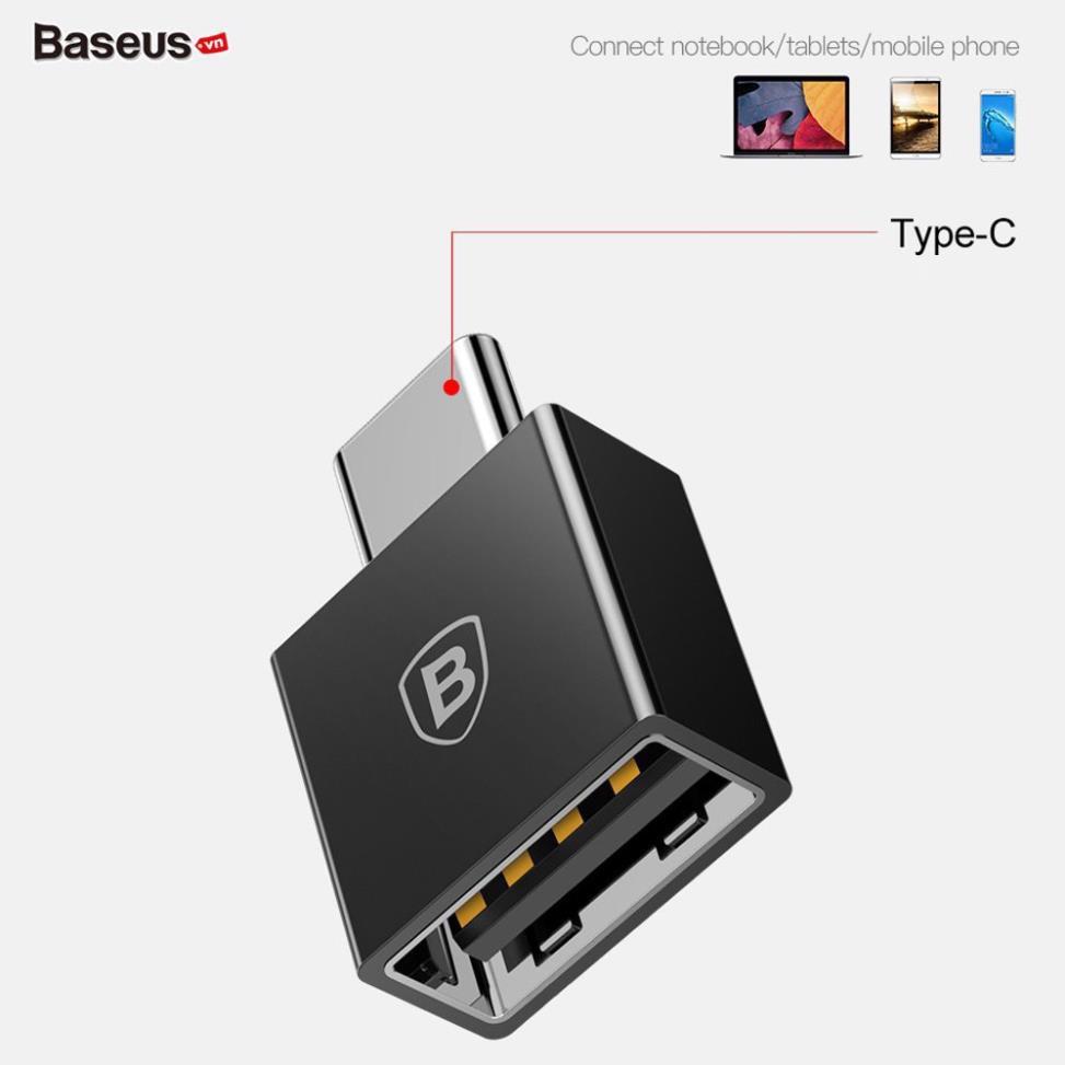 Đầu chuyển OTG USB Type C sang USB Full size Baseus LV106 (CATJQ-B01)- Hàng chính hãng