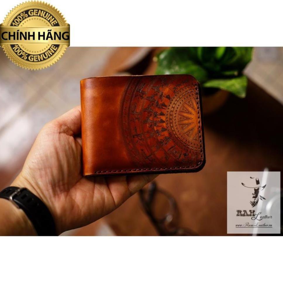 VÍ RAM TRỐNG ĐỒNG VÀNG NÂU DÁNG NGANG - MỆNH THỔ VÀ MỆNH KIM .