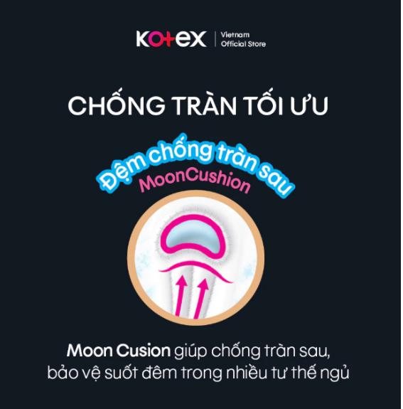 Combo 4 Gói Băng vệ sinh Kotex Siêu Ban Đêm MẶT LƯỚI MỀM HÓA Có cánh 28cm 12 miếng