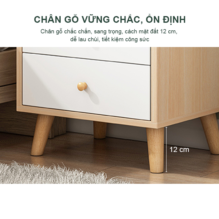 Tủ Đầu Giường, Tab Đầu Giường Phong Cách Nordic Thương Hiệu IGA - GP172