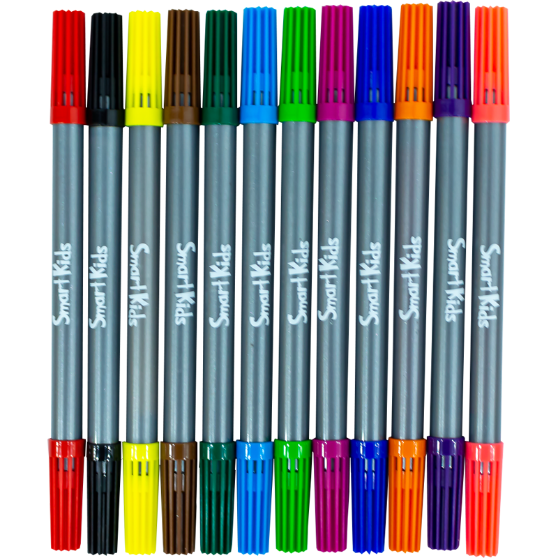 Bút lông màu rửa được hai đầu Smartkids WM05 (12 màu/vỉ)