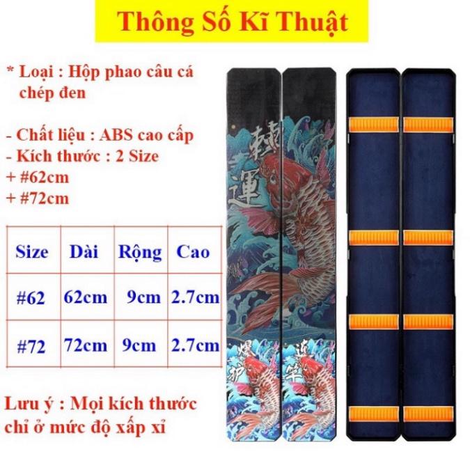 Sale to hot - Hộp Đựng Phao Câu Đài Cao Cấp Hộp Đựng Phao 2 Lớp 62cm - 72cm Hoạ Tiết Trâu Đỏ Chép Đen HP5 - sale - xả h