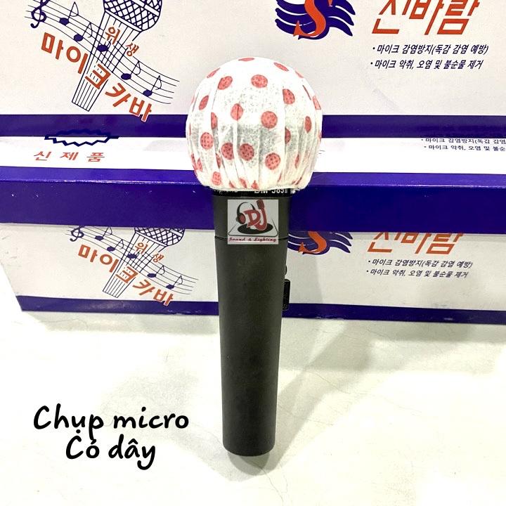 combo 100 cái bọc đầu micro hát karaoke, chụp mic loại dùng 1 lần