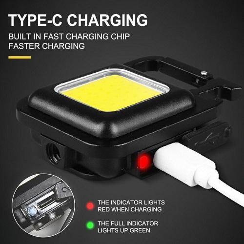 Móc Chìa Khoá Đèn Pin Đèn Led COB Mini Nam Châm Đa Năng Bỏ Túi Tiện Dụng Mang Theo Du Lịch Dã Ngoại