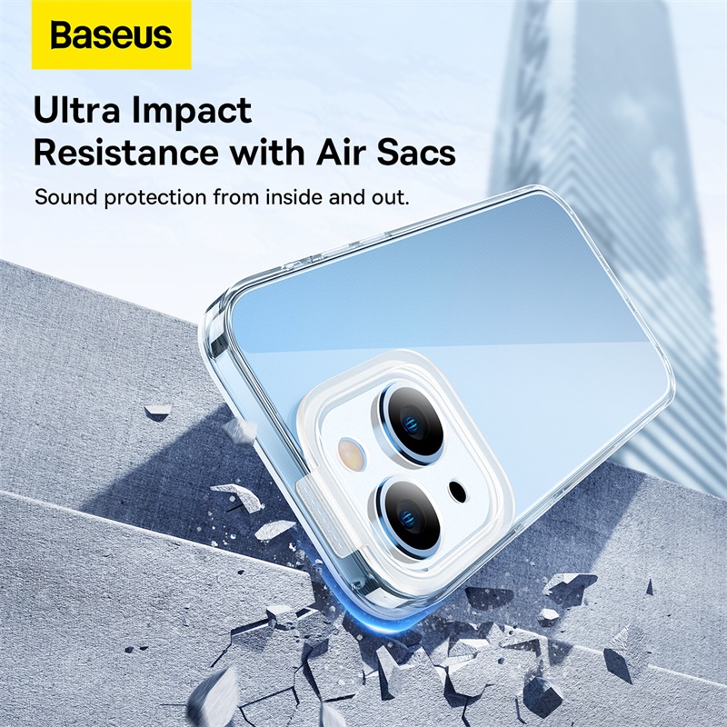 Ốp lưng chống sốc trong suốt cho iPhone 14 Pro hiệu Baseus Protective Case trang bị khung bảo vệ camera, chống chịu va đập cực tốt, độ trong suốt chuẩn HD - hàng nhập khẩu