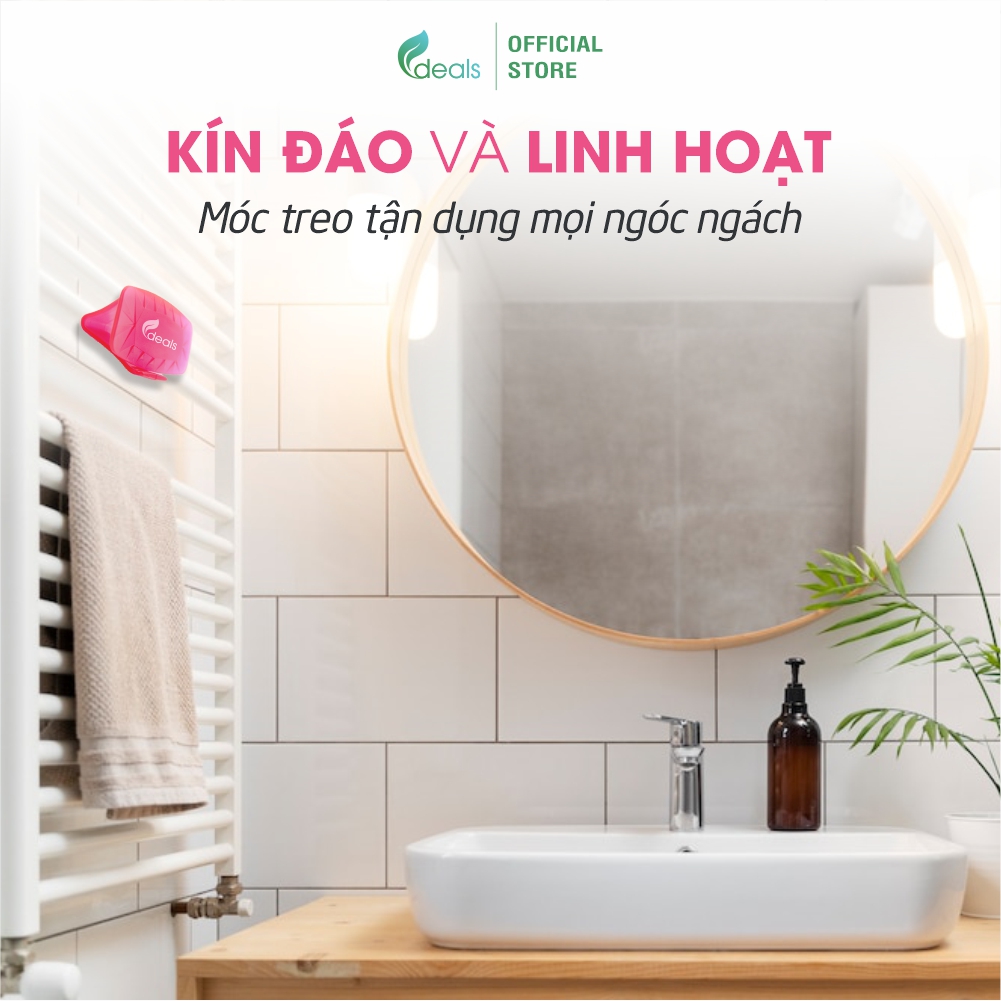 Kẹp Thơm Khử Mùi Nhà Vệ Sinh ECODEALS Clip Fresher - Gấp 3 sáp thơm, an toàn sức khỏe, hiệu quả 30 ngày, móc treo tiện dụng