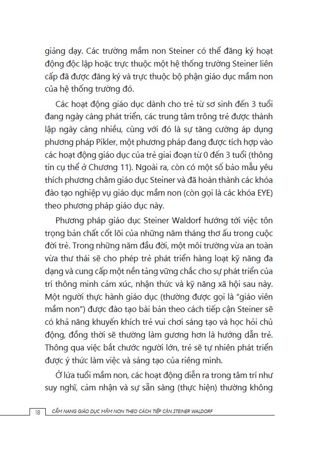 Sách Cẩm nang giáo dục mầm non theo cách tiếp cận Steiner Waldorf