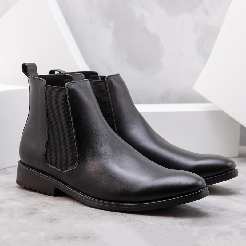 Giày Chelsea Boot Nam Cao Cổ | Da Bò Thật 100% | Hàng Full Box | Chất Lượng VNXK