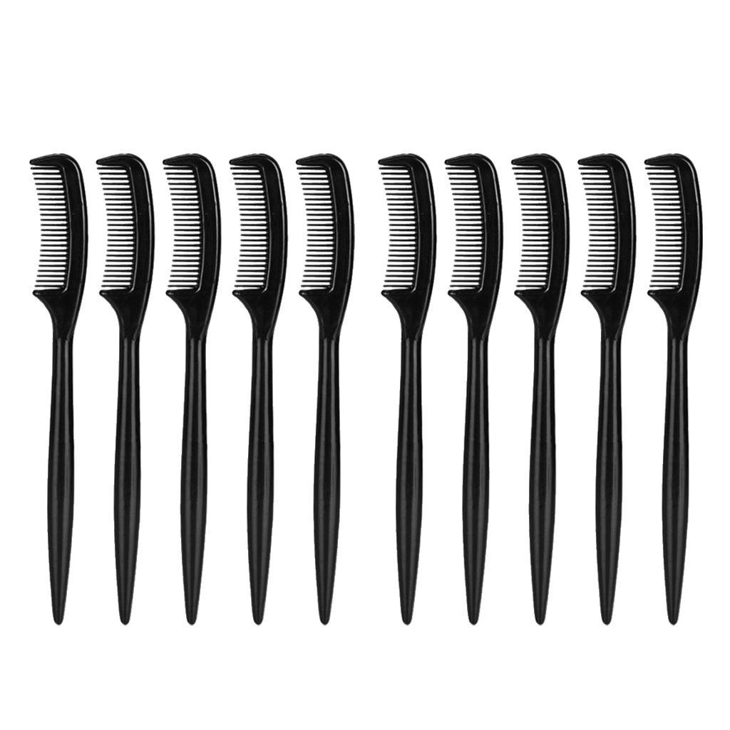 20pcs Plastic Mini Eyelash Shaping Brush Compact Eyebrow Makeup Combs Black