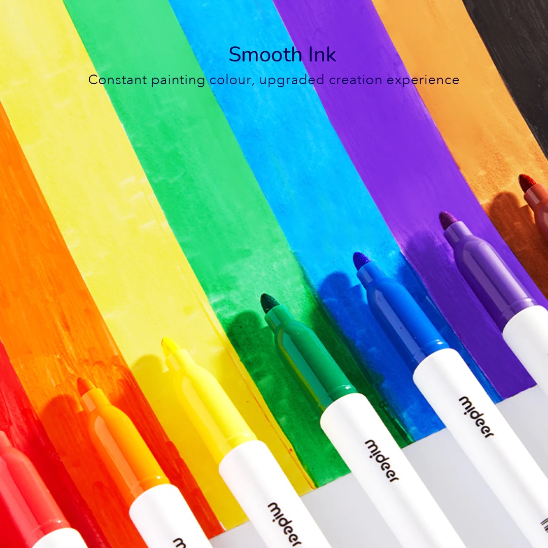 Hộp 8 Cây Bút Lông Màu Viết Bảng Đa Năng Cao Cấp An Toàn Cho Trẻ – Mideer Little Artist Whiteboard Marker