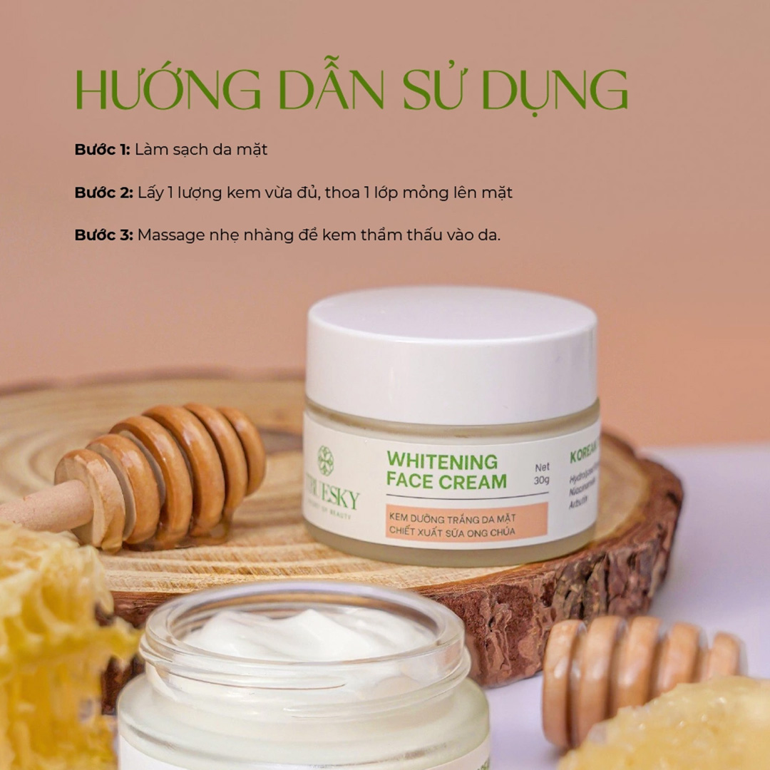 Kem dưỡng trắng da Truesky Whitening Face Cream chiết xuất sữa ong chúa