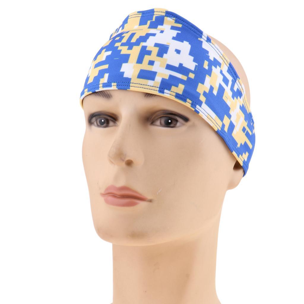 2-3 of pack Men Women Gym Sweatband Headband Stretch Hair Band Digital