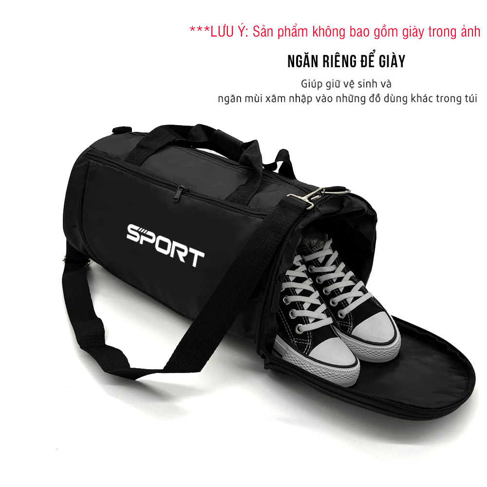 Túi trống thể thao, Túi GYM [SIZE NHỠ] có ngăn đựng giày riêng (tập gym, bóng đá, du lịch)