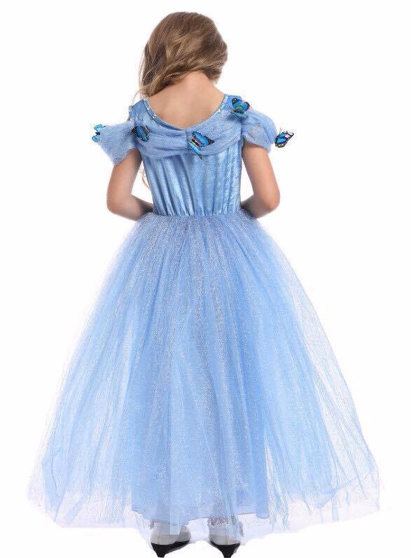 Đầm Hóa Trang Công Chúa Lọ Lem Cinderella Cho Bé Gái Màu Xanh - HMQ31