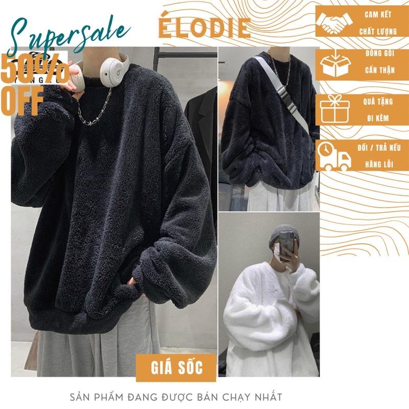 Áo sweater Lông Cừu Oversize Nam Nữ, Áo Bông Mịn Đẹp Bất Chấp Gió Mùa Luôn