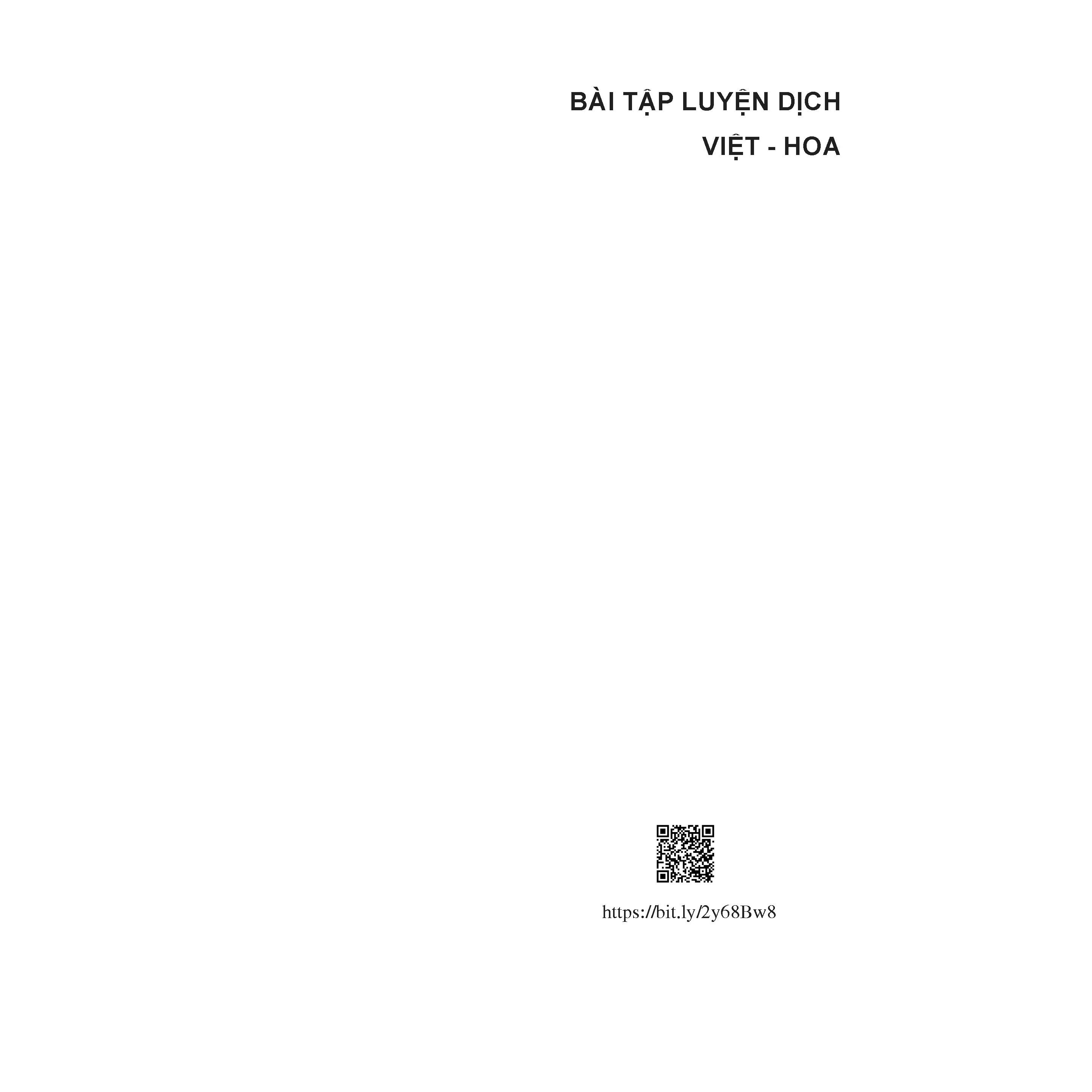 Bài Tập Luyện Dịch Việt Hoa