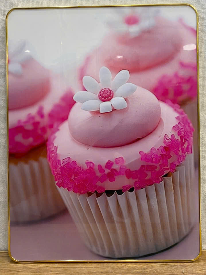 (HCM) Tranh treo tường tráng gương bánh sinh nhật, bánh kem trang trí tiệm bánh kèm đinh treo