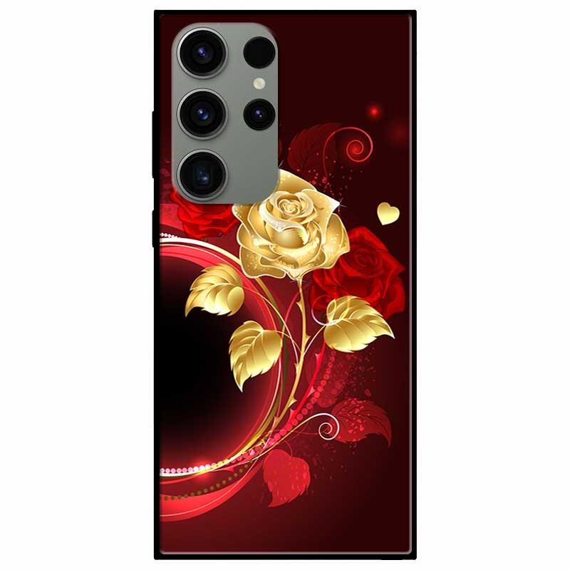 Ốp lưng dành cho Samsung S23 - S23 Plus - S23 Ultra - A34 5G - A54 5G mẫu Nhánh Hồng Vàng