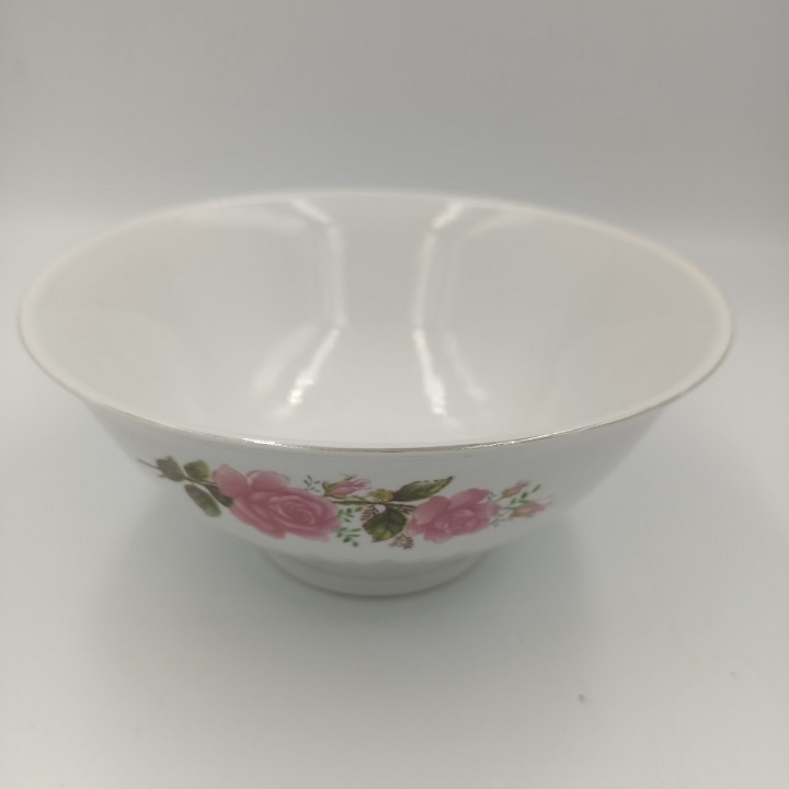 Tô Sứ Đựng Canh , Mì , Phở ... Hoa Hồng Miệng Loe Giá Rẻ