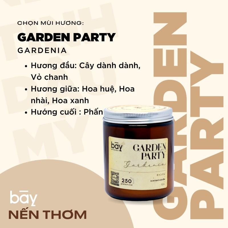 Nến thơm phòng Garden Party ️️ tinh dầu nhập khẩu Mỹ, sáp cọ mềm tự nhiên, an toàn tuyệt đối