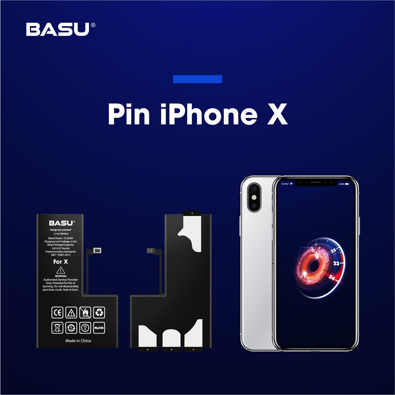 Pin cho iphone x - Chính hãng