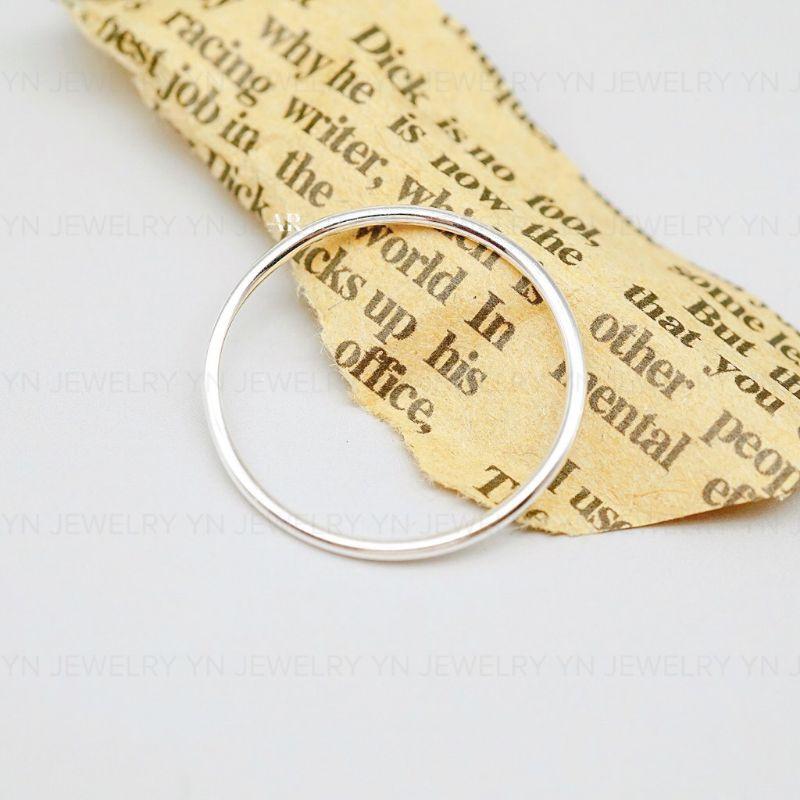 Nhẫn bạc trơn basic đủ size YN JEWELRY