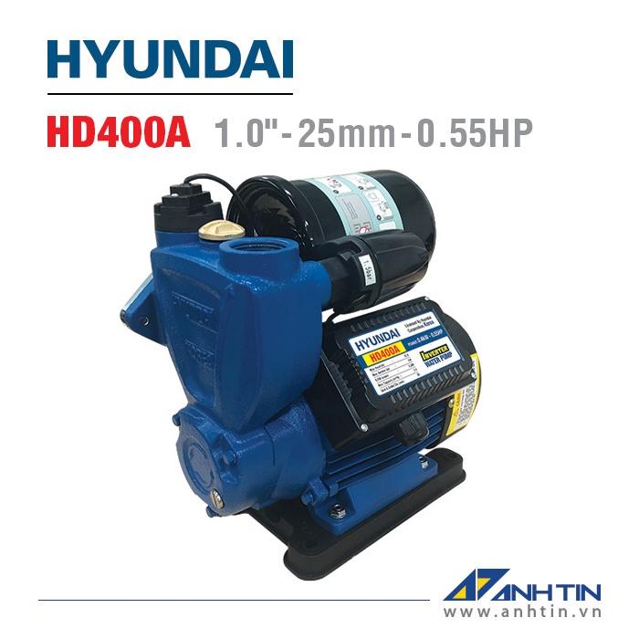 Máy bơm nước đa năng HYUNDAI HD400A | Công suất 400W | 25 mm/ 1 inch | Cột áp 35m - Cột hút 9m