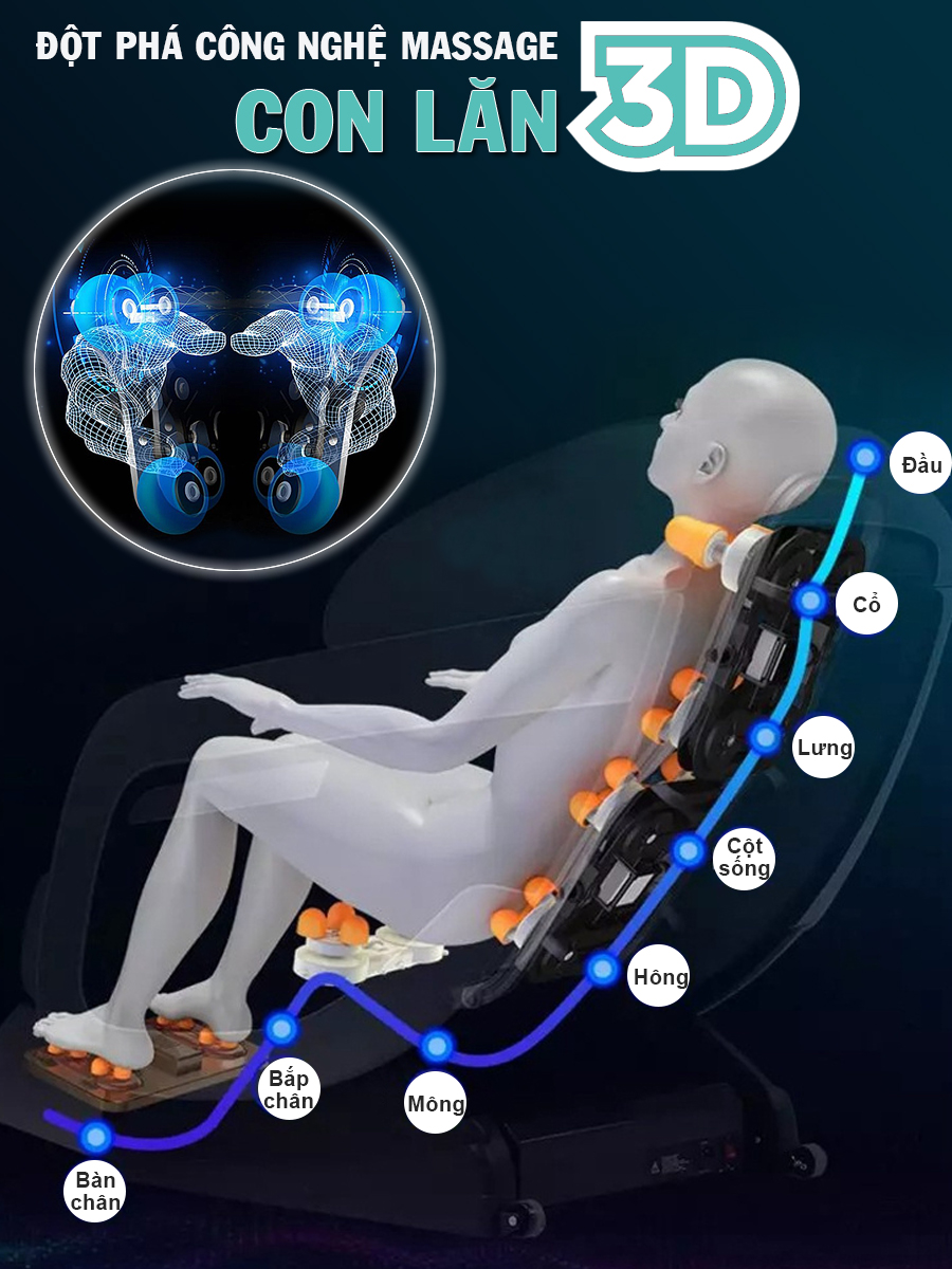 Ghế massage toàn thân OKACHI LUXURY Star JP-I9