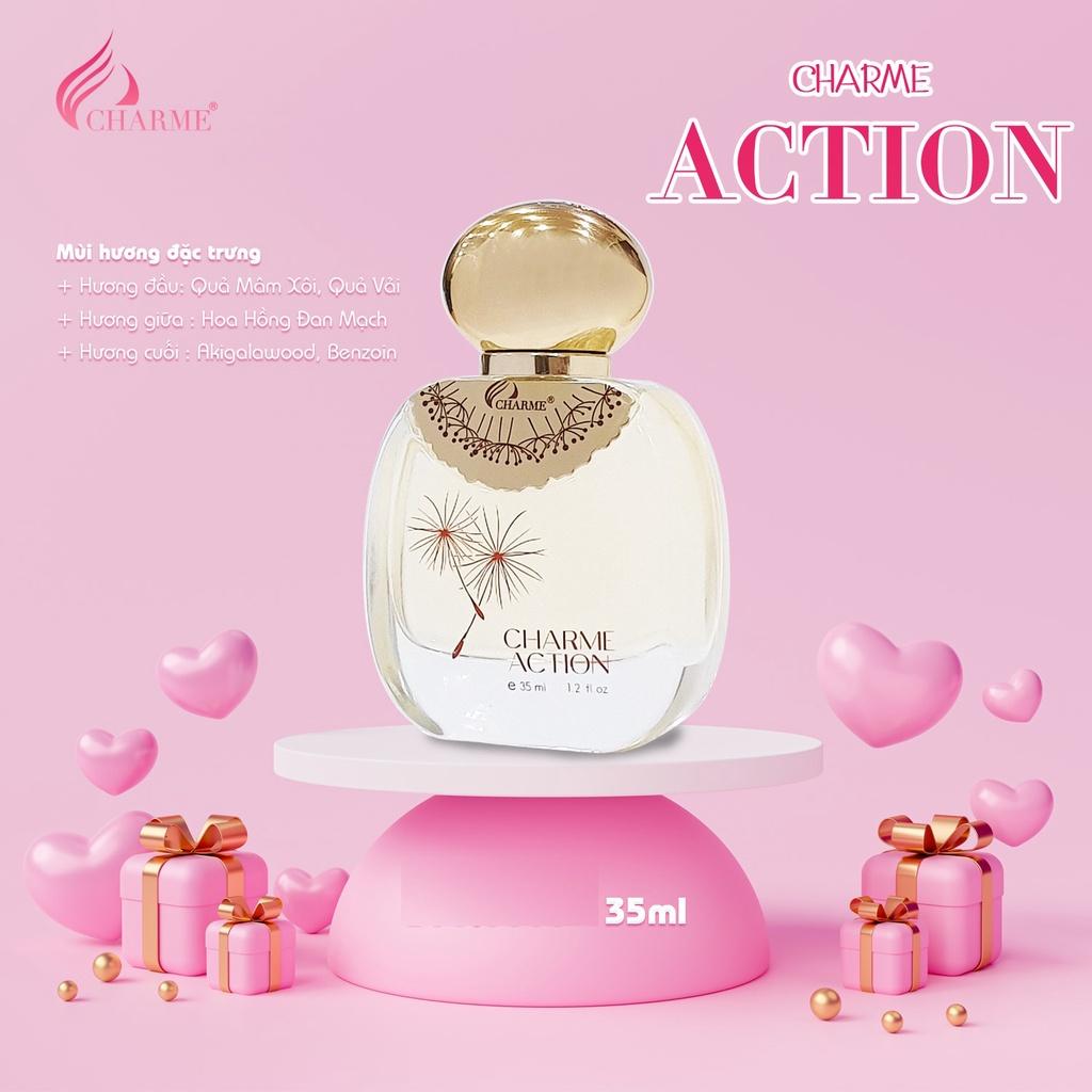 Nước hoa nữ lưu hương lâu, Charme Action, ba tầng hương thanh mát, gợi cảm không thể chối từ, 35ml