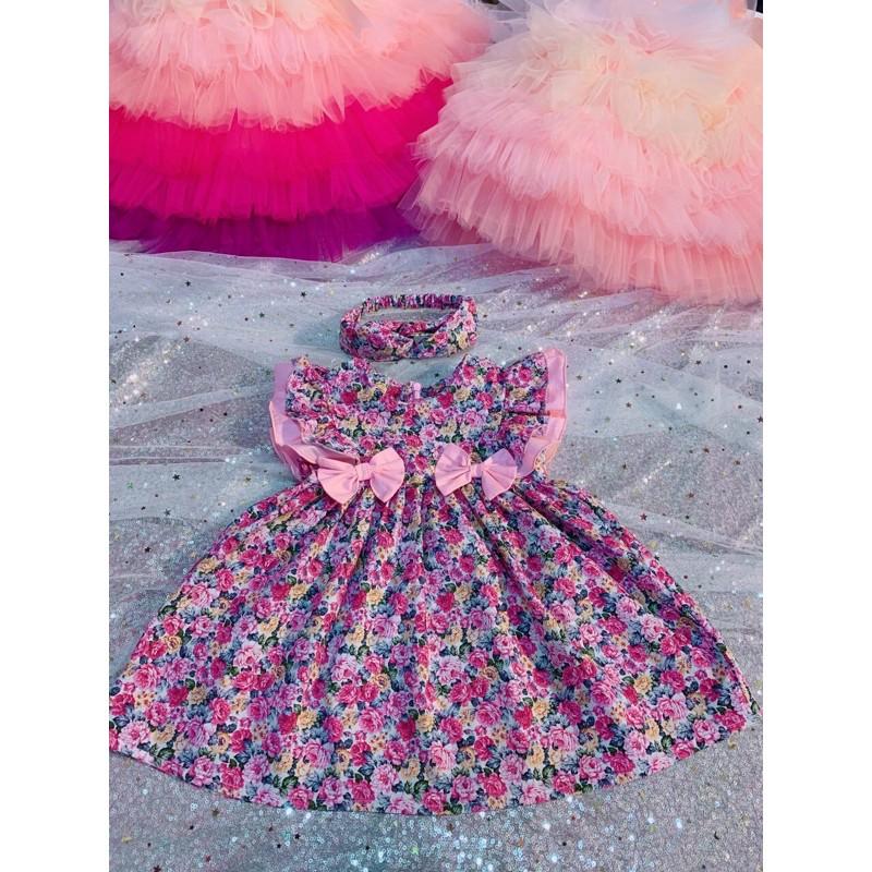 Váy thiết kế bèo vai tặng kèm tuban