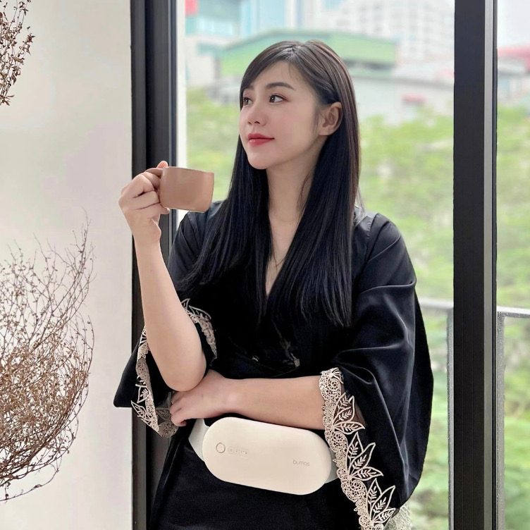 Đai đeo massage DELADEP chườm ấm giảm đau bụng kinh nguyệt, túi làm ấm bụng tử cung cho phụ nữ quà tặng bạn nữ DSB01