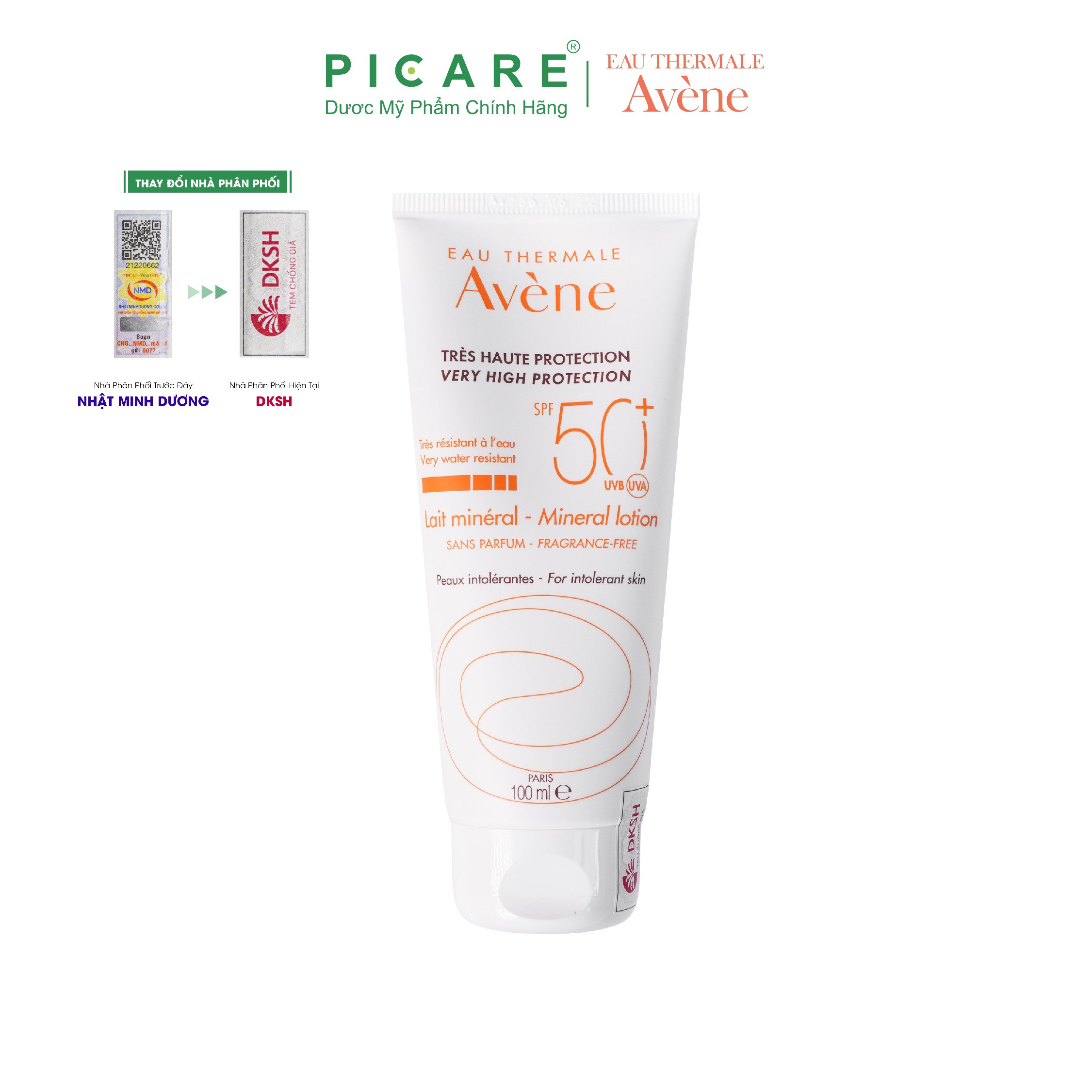 Kem Chống Nắng Vật Lý Toàn Thân, Bảo Vệ Da Rất Cao Avene Very High Protection Mineral Lotion SPF50+ 100ml