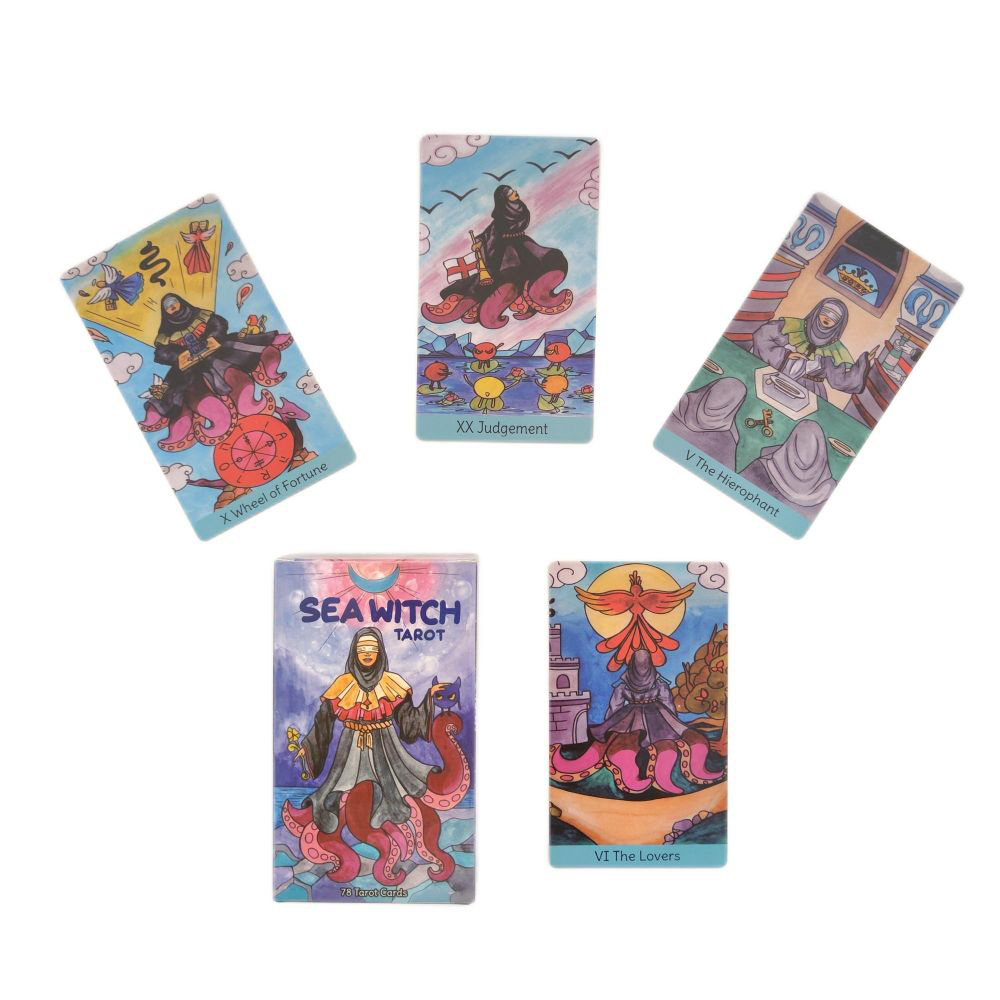[Size Gốc] Bộ Bài Sea Witch Tarot 78 lá 7x12 cm đá thanh tẩy
