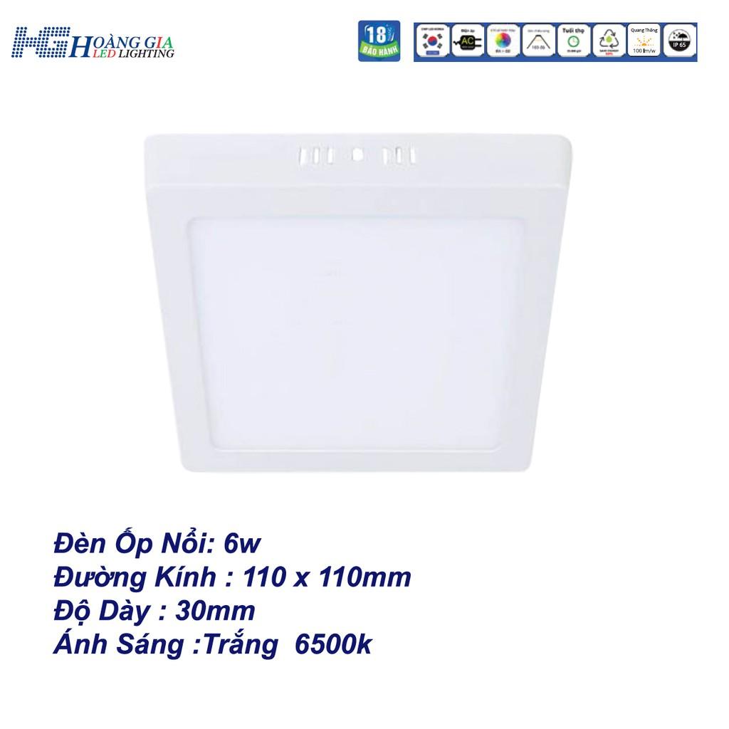Đèn Led Ốp Nổi Vuông 6W Ánh Sáng Trắng