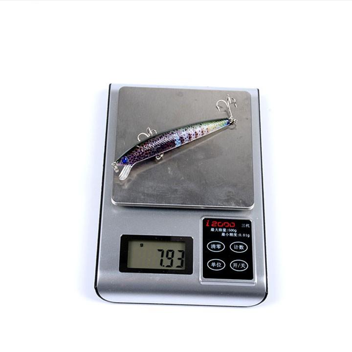 Mồi câu cá giả, mồi câu lure Minow sọc dài 9,5cm nặng 8g nhạy cá