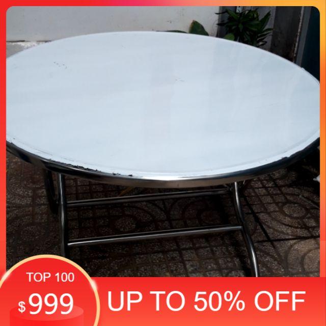 Bàn tròn 100% inox 304 cao cấp bảo hành 36 tháng