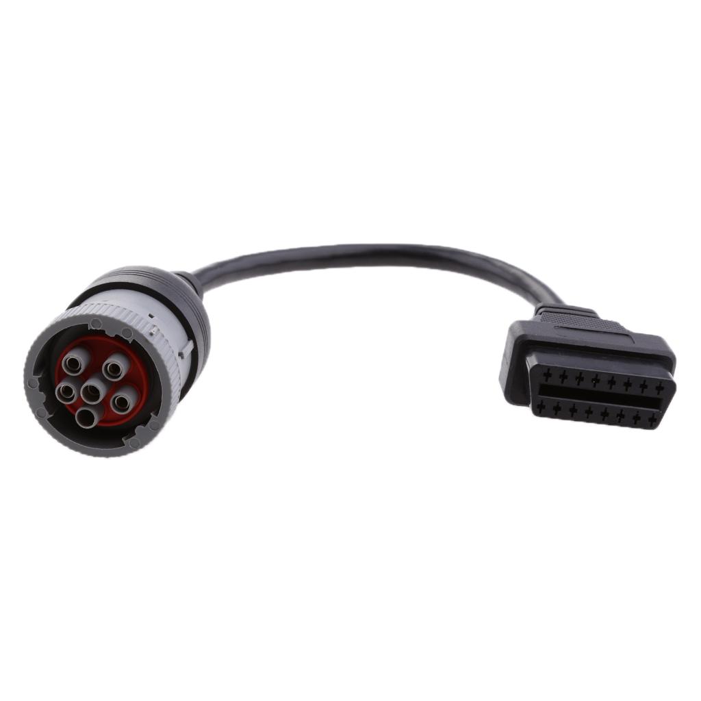 Nặng Xe Tải J1708 6 Pin Để OBD2 16 Pin Chẩn Đoán Cáp