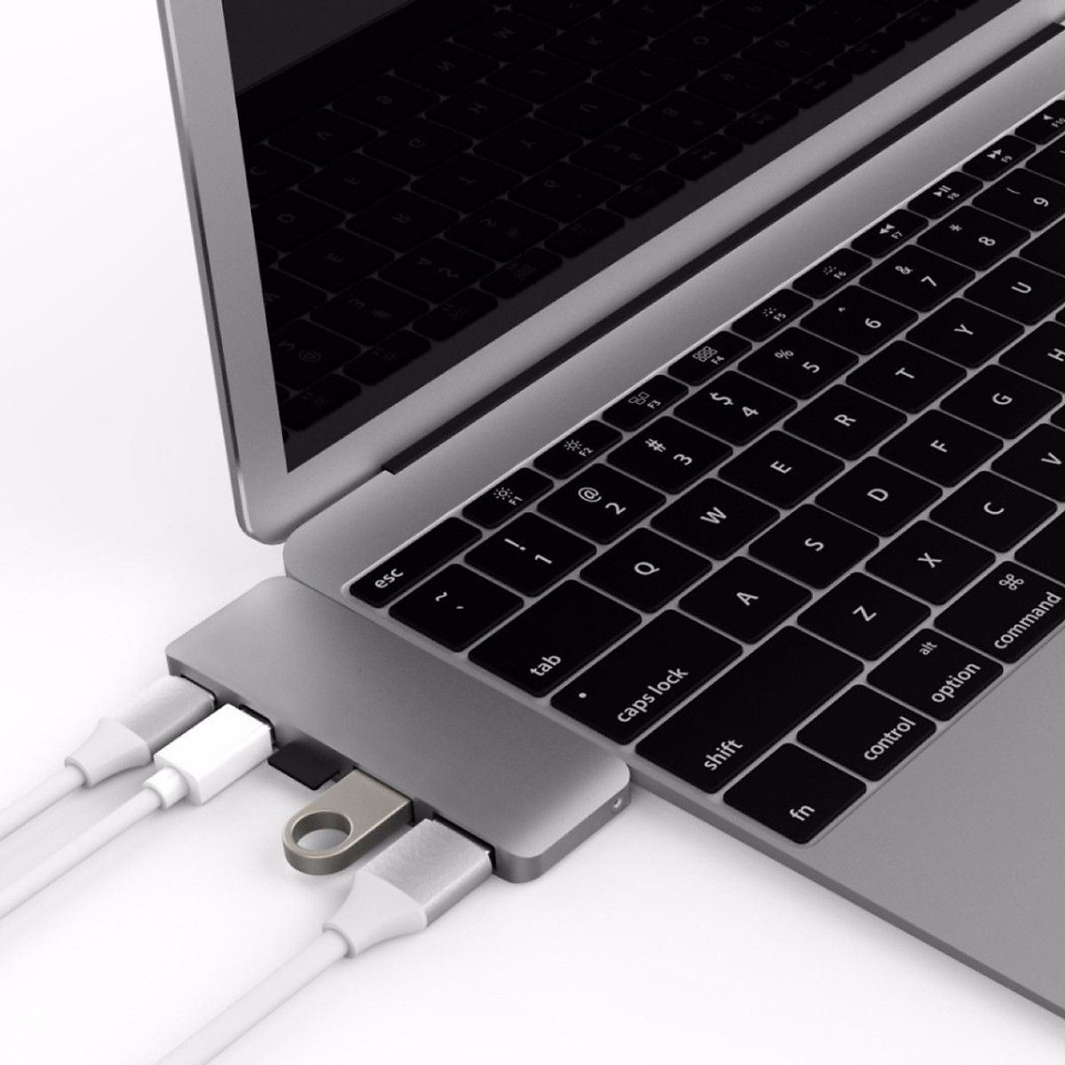 Cổng chuyển/ Hub USB Type-C 5in1 HyperDrive (Grey) - Hàng Chính Hãng