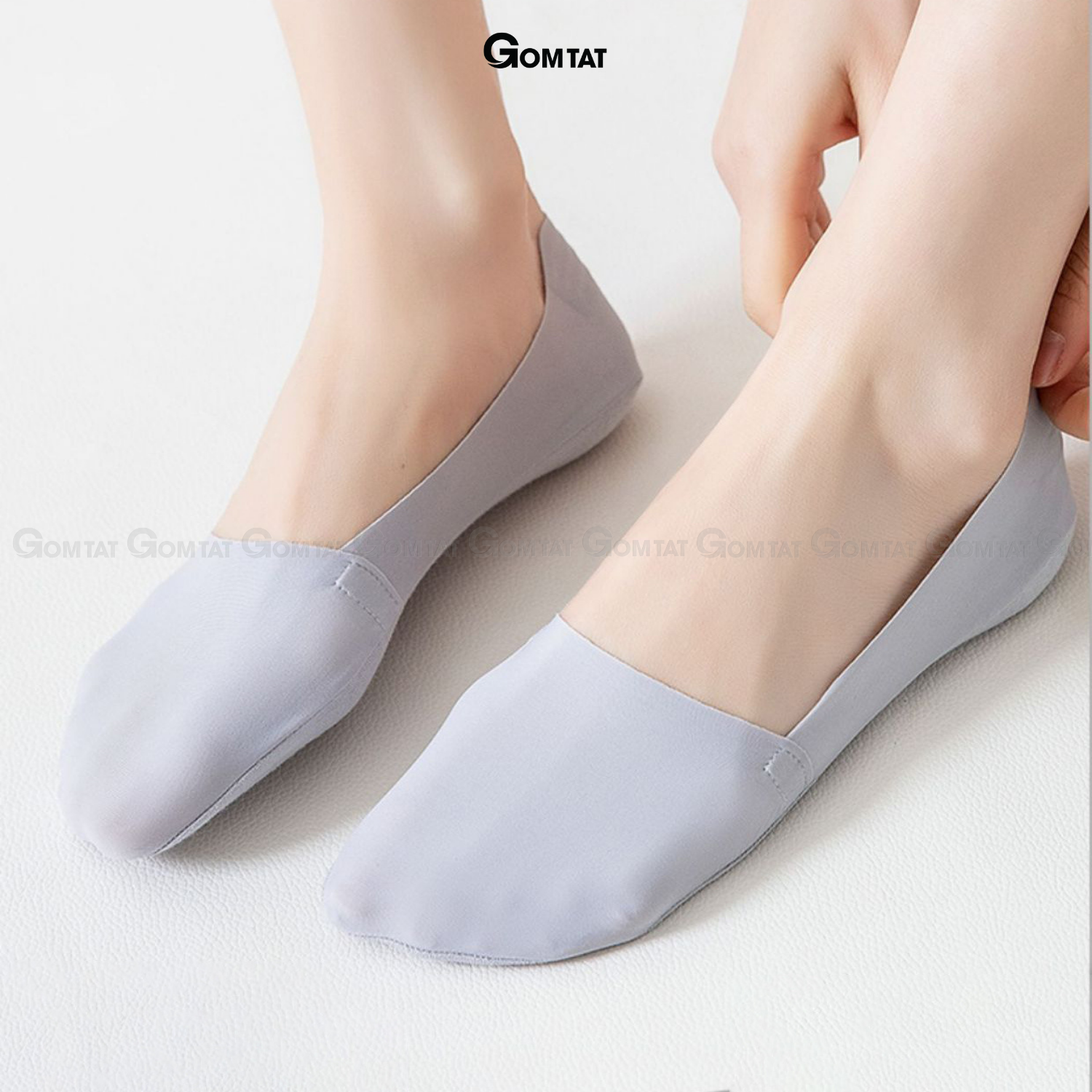 Tất vớ lười nữ GOMTAT có đệm cao su chống tuột gót, chất liệu sợi cotton cao cấp, mềm mịn - PO-LOSOCK-LUA-3015-1DOI