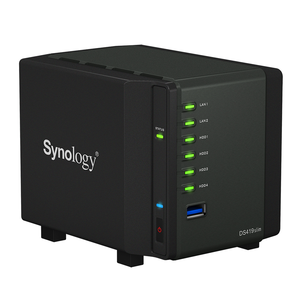 Thiết bị lưu trữ qua mạng - NAS Synology DS419 Slim (Hàng chính hãng)