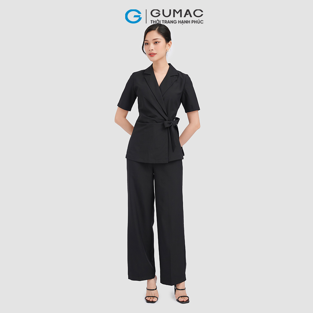 Quần tây nữ GUMAC QC09003 cài 1 nút ống suông công sở