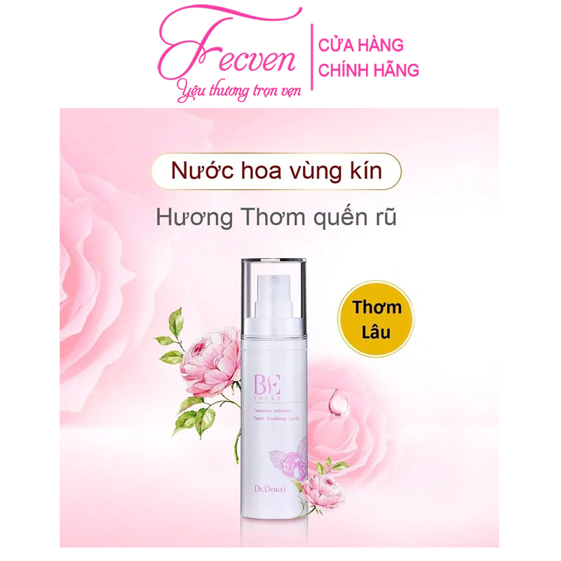 Bộ 2 Chăm Sóc Vùng Kín Dr.Douxi Thơm Tho Hồng Khít - Xịt Kháng Khuẩn Khử Mùi + Gel Dưỡng Trắng Hồng Se Khít, FECVEN