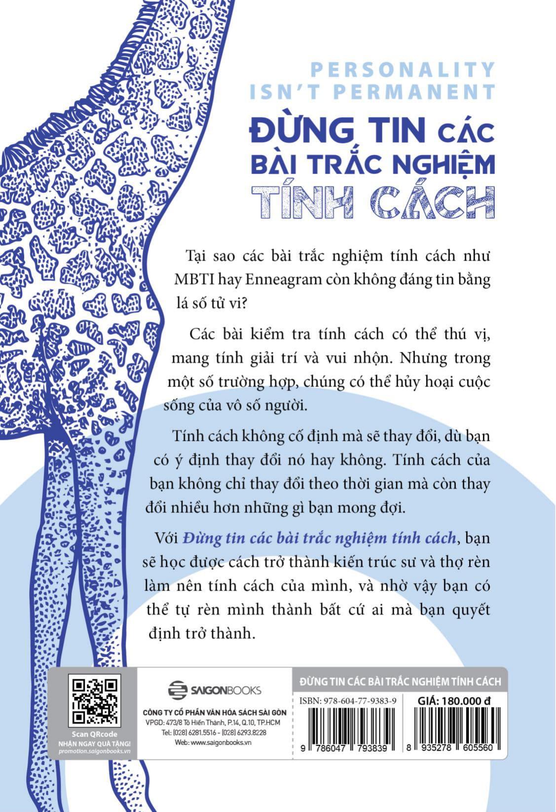 Sách Đừng Tin Các Bài Trắc Nghiệm Tính Cách (Phá Vỡ Giới Hạn Bản Thân Để Trở Thành Phiên Bản Tốt Nhất) - ảnh 15