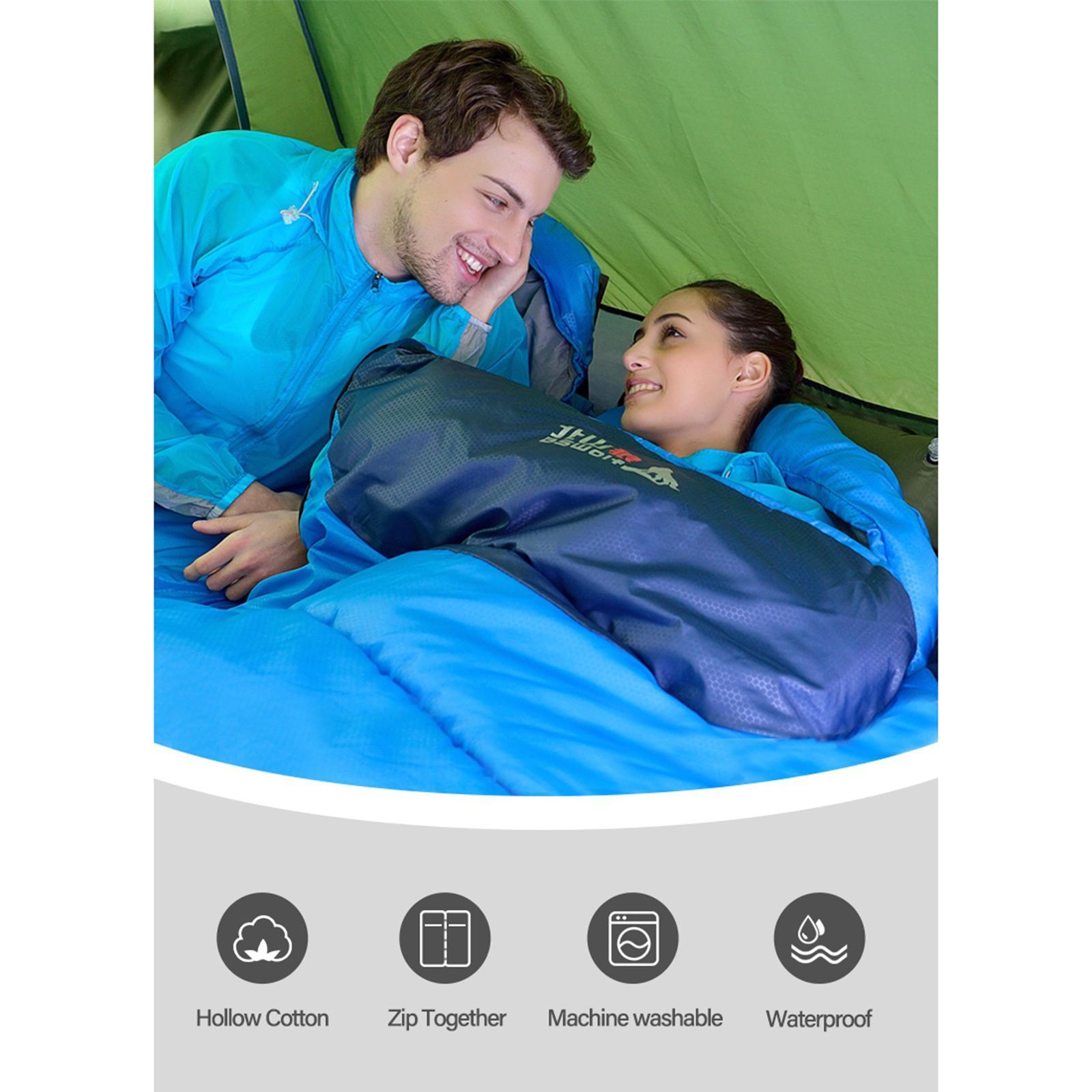 Camping Sleeping Bag - 3 Season Warm & Cool Weather - Summer, Spring, Fall, Lightweight, Waterproof for Adults & Kids - Outdoor Travel Hiking Gear